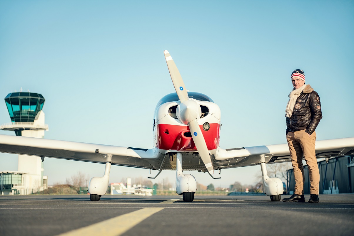 photo of a private pilot with an aircraft